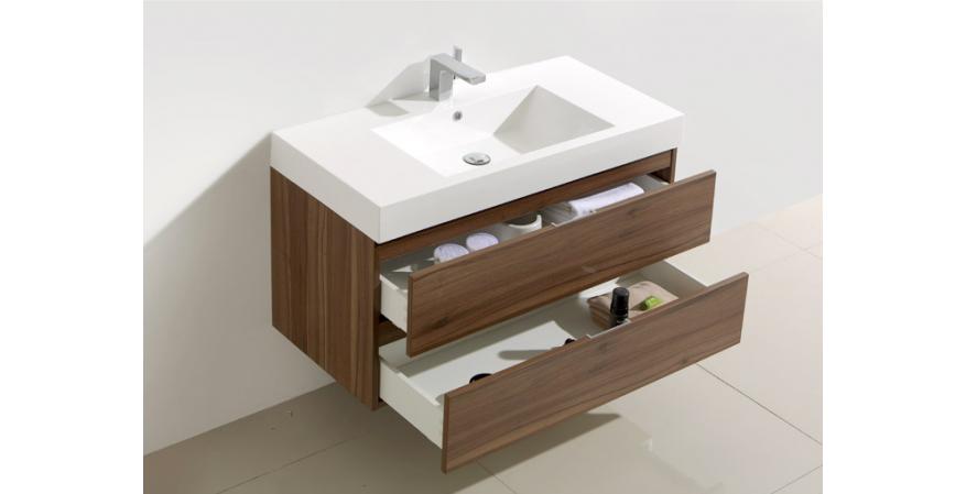 A vanity with ample counter space is a good bathroom idea