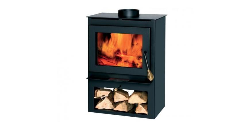 The Home Depot  The Englander is an affordable steel wood-burning stove that will heat a room measuring up to 1,200 square feet. 