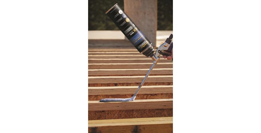 Huber Engineered Woods has unveiled a new polyurethane AdvanTech subfloor adhesive that the company says is an important component of its squeak-free floor assembly system.