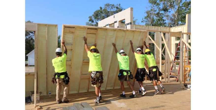 PUReWall is a new high-performance, insulated structural wall panel that can help build a net-zero home. Constructed at a panelization facility using conventional wood frames, the system features framing lumber, 1 to 2 inches of rigid polyiso board on the outside, and 1½ inches of structural closed-cell spray polyurethane foam on the inside.