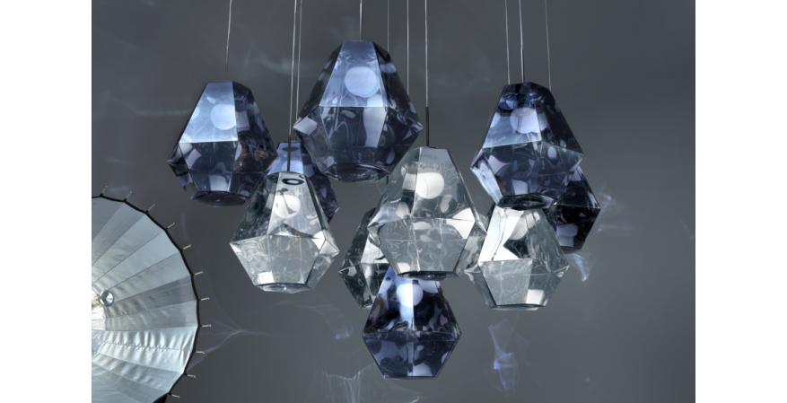 Tom Dixon’s faceted Cut fixture is available as pendant or surface-mount.