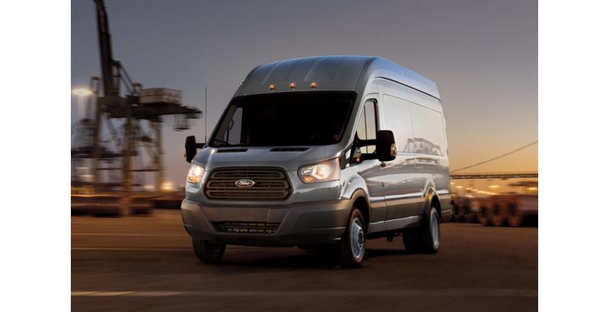 Work Trucks and Vans for 2018 showing the Ford Transit Commercial van