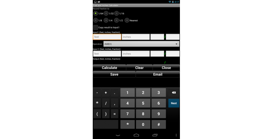 Handyman calculator app