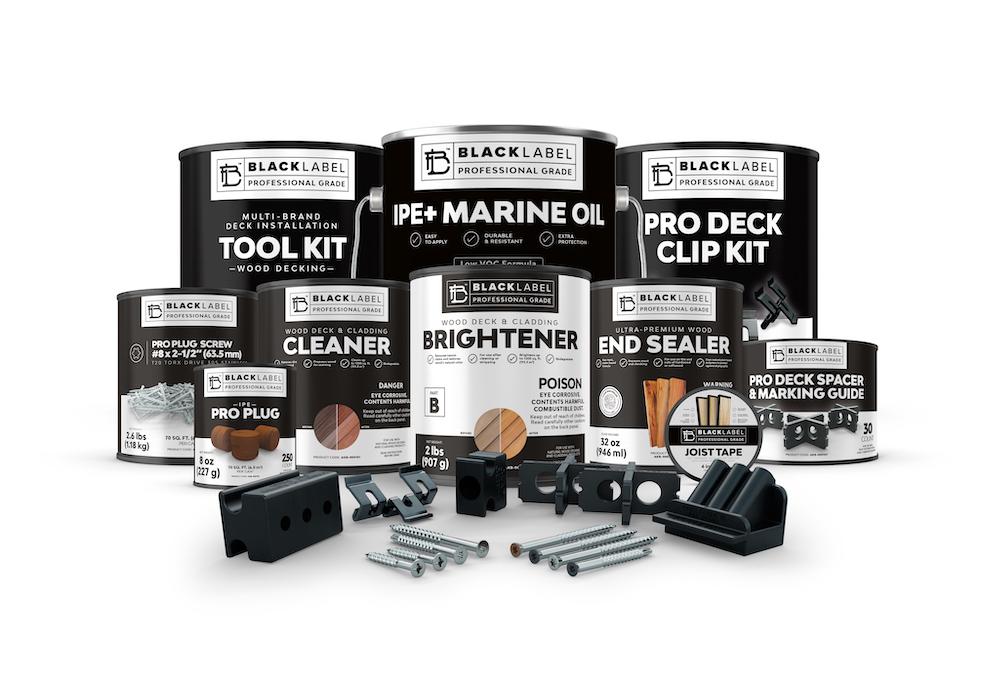Black Label Introduces New Professional Grade Accessories, Fasteners and Maintenance Products for Tropical Hardwood Decks and Cladding