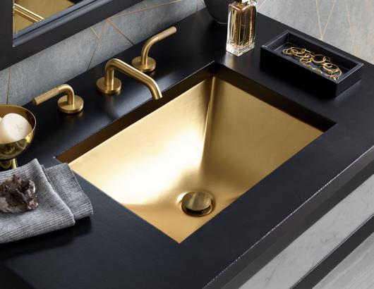 gold bathroom sink
