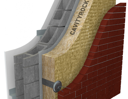 CAVITYROCK®DD is a high-density, semi-rigid insulation board designed for exterior cavity and rainscreen applications. Offering durability, enhanced strength and an R-value of 4.3/inch, CAVITYROCK®DD provides valuable thermal, fire and moisture protection. Compatible with most air/vapor barrier systems, adhesives and wall ties, it is available in thicknesses from 2.5 to 6 inches.