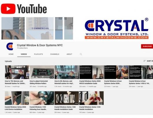 Crystal Windows Youtube Channel homepage