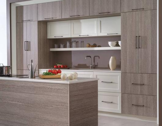 Dura Supreme Cabinetry company has debuted a new modern line of products that are faced with durable high-pressure laminates in 10 colors and textures. 