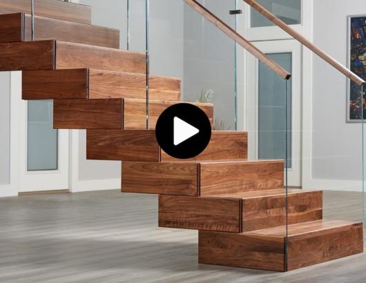Viewrail Terrace Stairway installation walnut