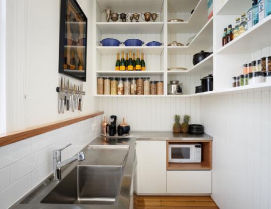 Open kitchen shelving is all the rage now, but before you give it to your clients and buyers there are some things to consider.