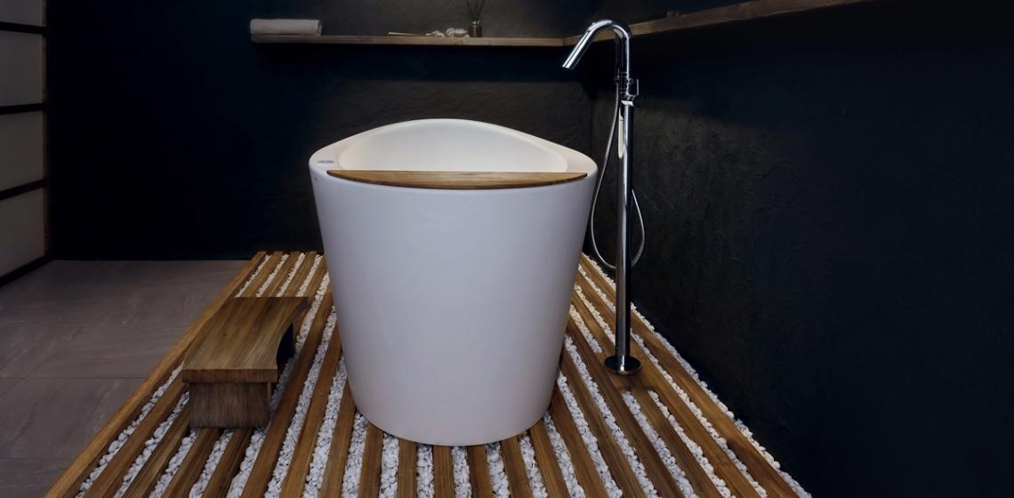 Aquatica Heated Solid Surface Japanese Tub