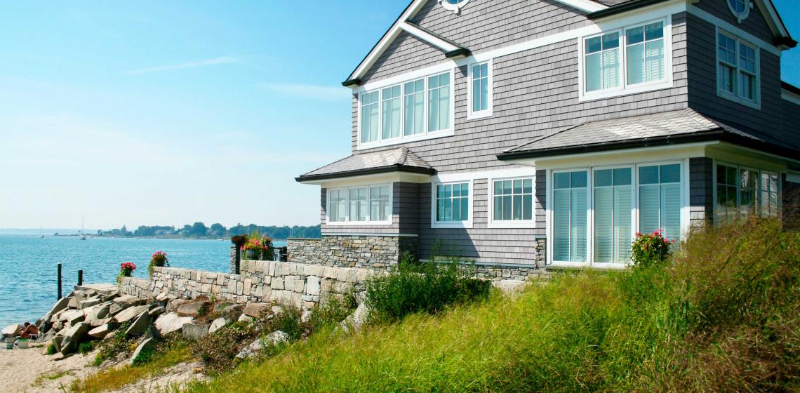  Derby Building Products beach house shake atlantica exterior siding house near water