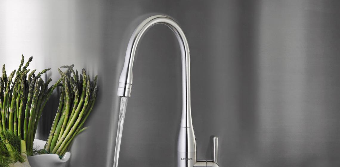 When working in tandem with water, ozone is a strong antibacterial agent that oxidizes microorganisms. And now this wonder water is available in the kitchen thanks to the new Aqualogic ozone faucet by Lenova.