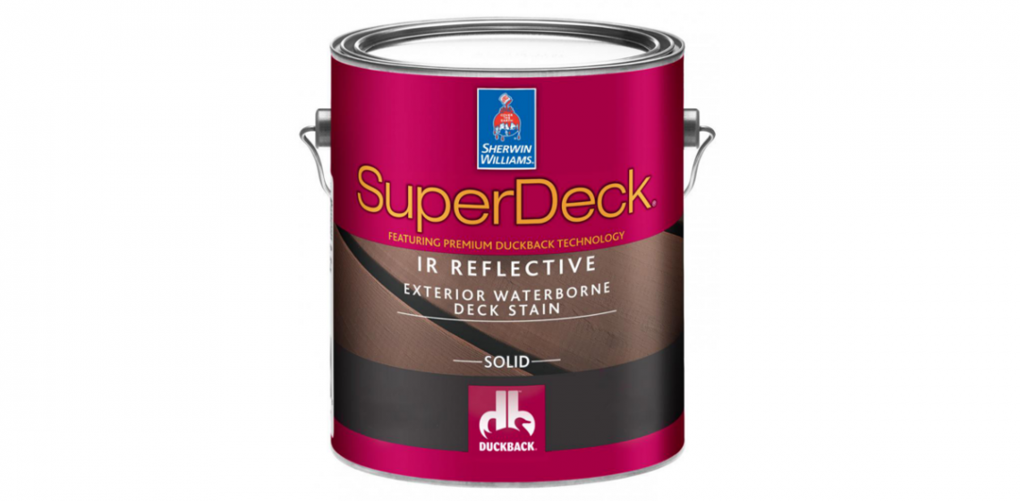 Sherwin Williams super deck can lowers deck temperature
