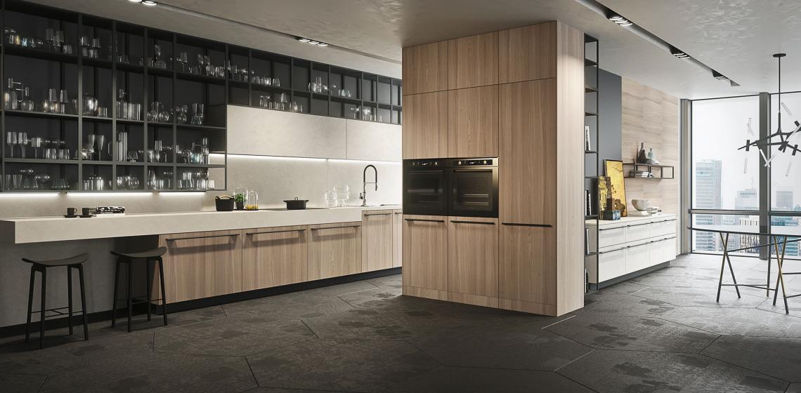 Venerable luxury Italian cabinet brand Snaidero has unveiled two new kitchen lines—one targeted at consumers with mature tastes and another for those with a penchant for edgy designs.