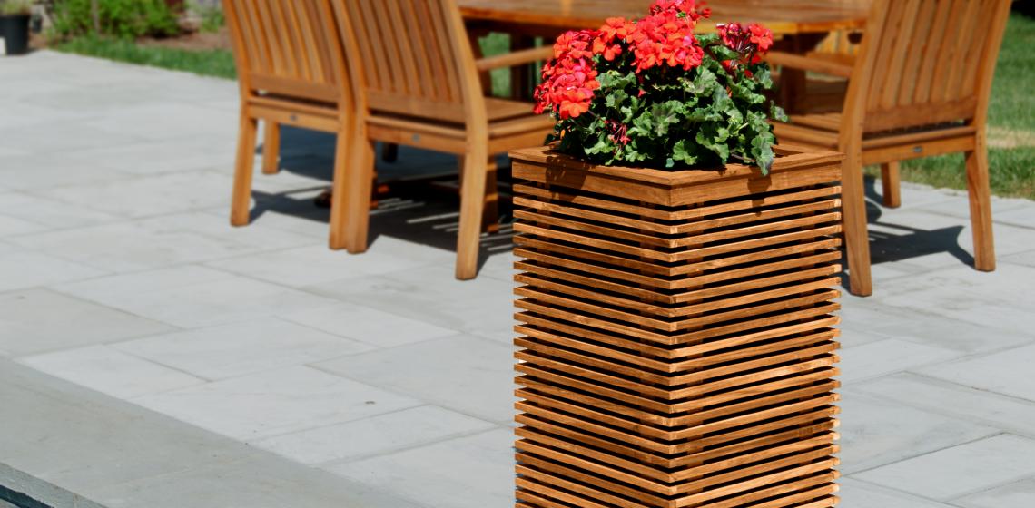 outdoor planters with a built-in sound system 