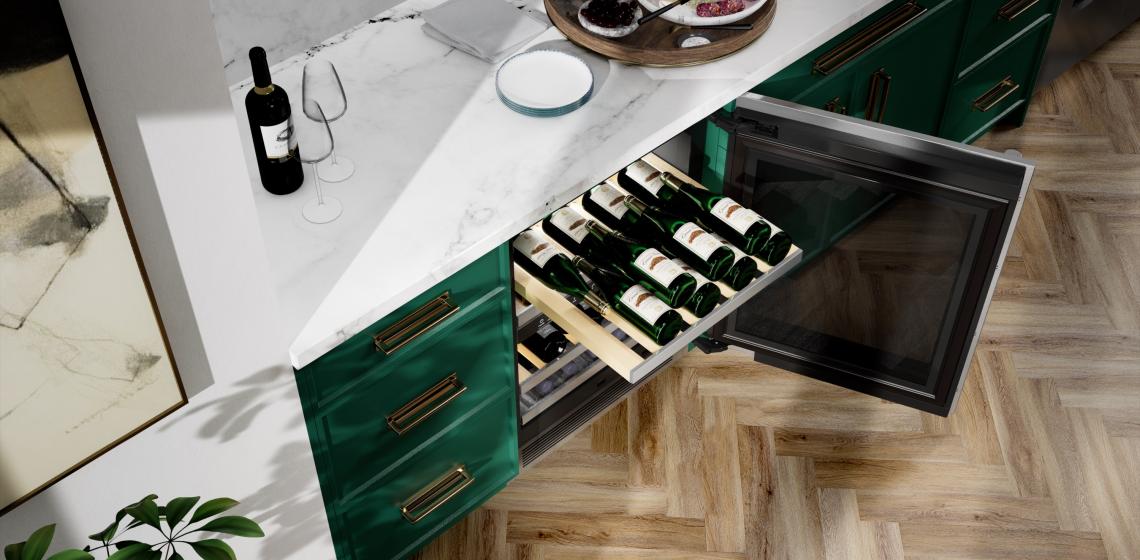 signature kitchen suite wine fridge