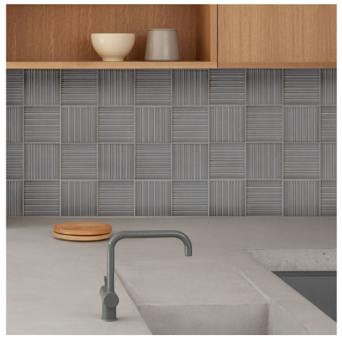 Clayhaus Ceramics Signal Collection Textured Tile Linear Pattern