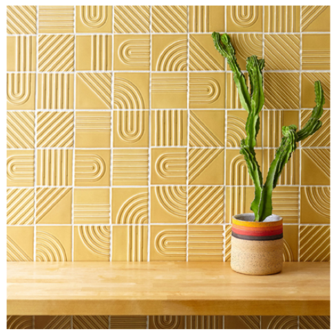 Clayhaus Ceramics Signal Collection Textured Tile Mixed Tile Pattern