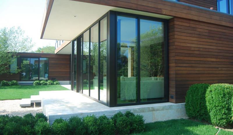 Arcadia Custom aluminum steel window Wall on modern home