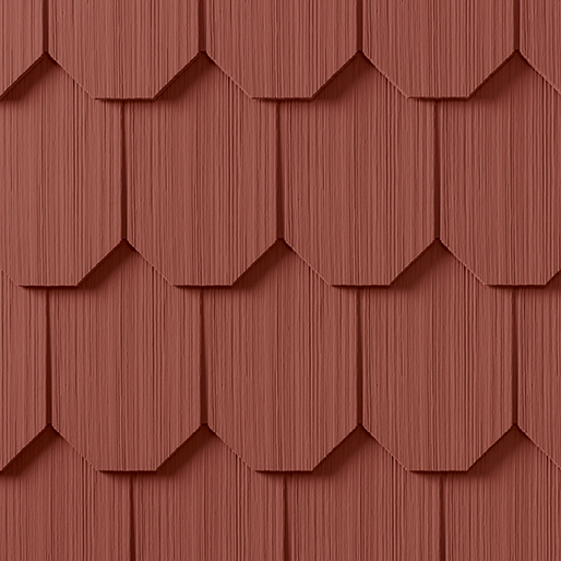CertainTeed Cedar Impressions Siding Double 7 inch 3G Octagons autumn red