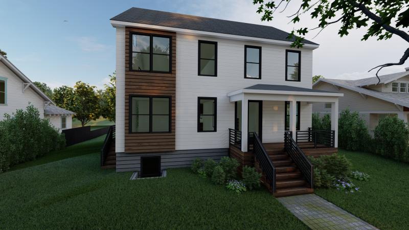 SYMBI Homes Duplex Project Rendering Front Elevation