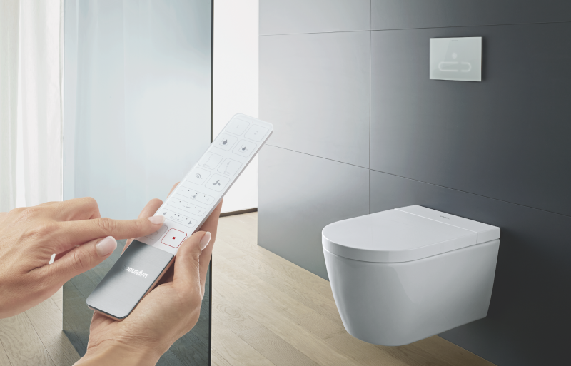 Duravit SensoWash f Shower Toilet Philippe Starck remote control