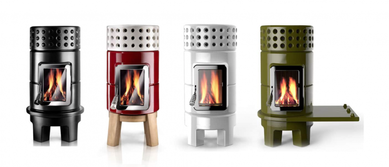 Wittus Stack Wood Stove four colors