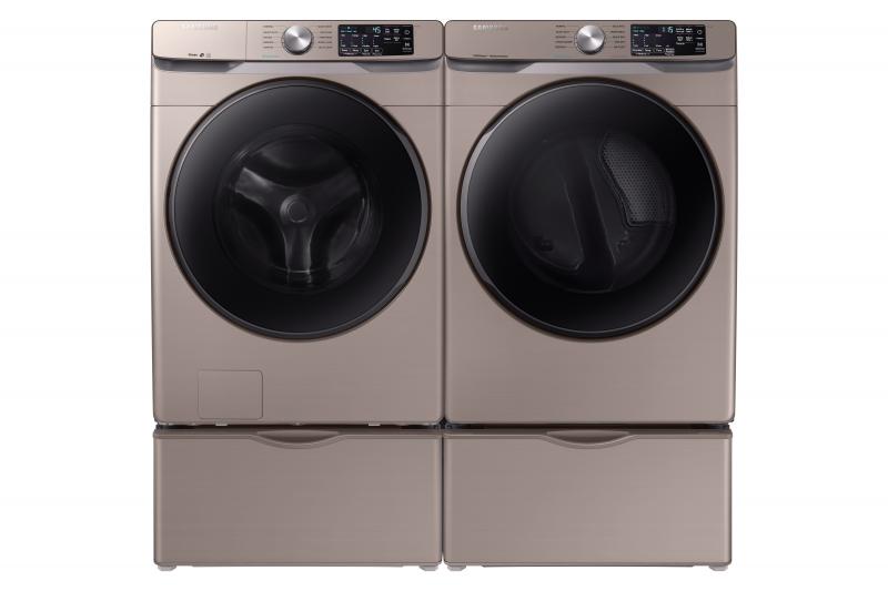 samsung laundry machines in Champagne finish