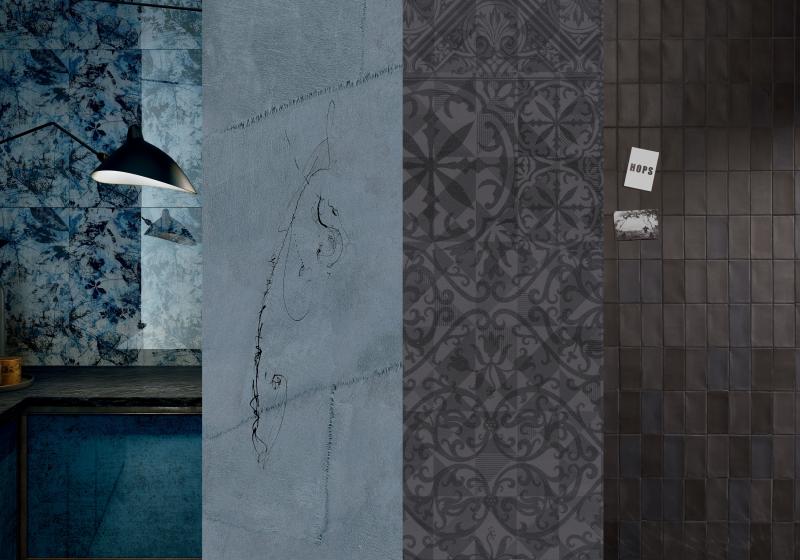 Black and Blue tile trend examples