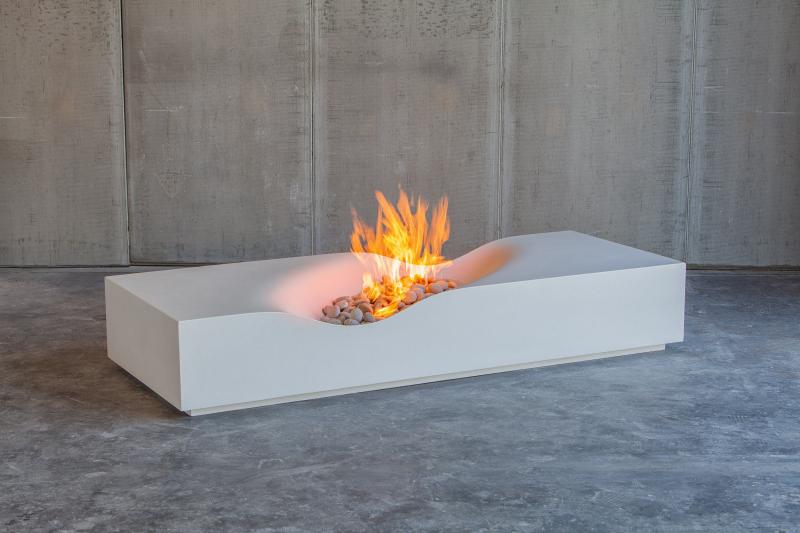 Paolo Lumacast outdoor firepit in white