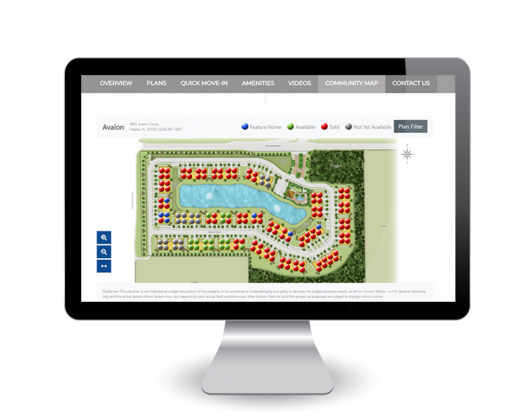 Home builder site map software