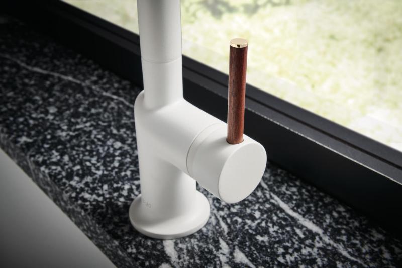 Teak customizable faucet handle