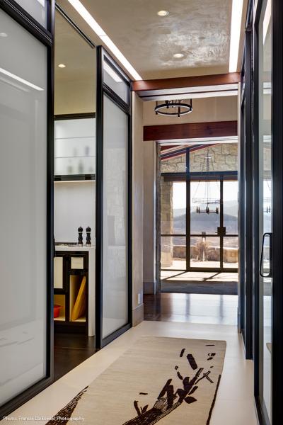 interior glass walls residential home
