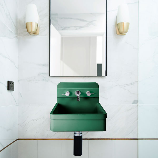 retro green bathroom sink
