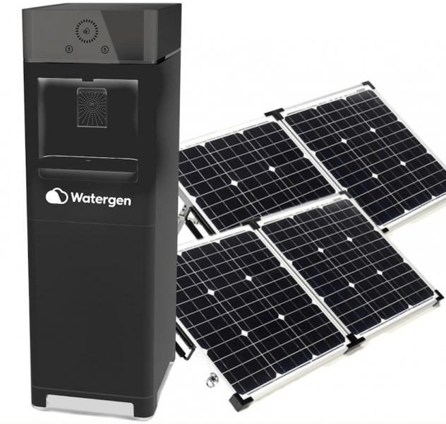 Watergen’s patented technology creates high-quality drinking water from humidity in the surrounding air
