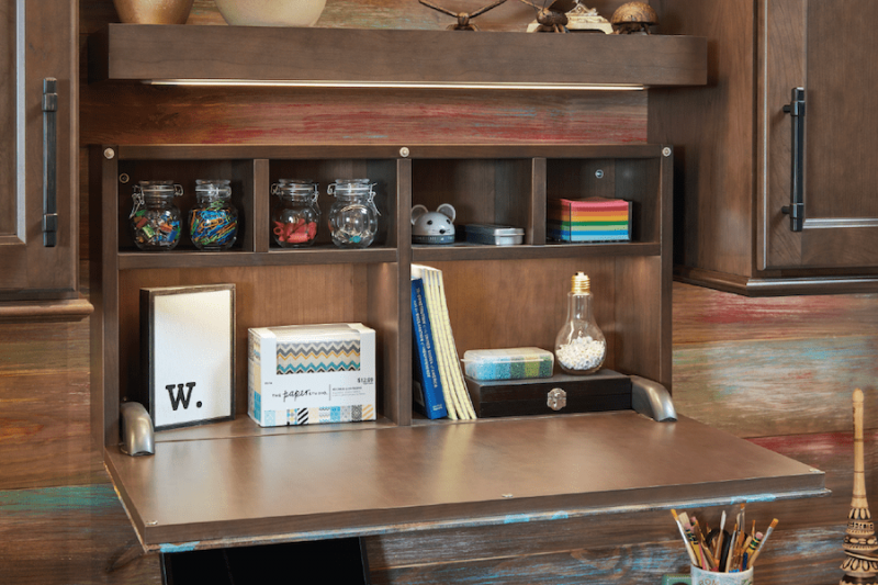 Wellborn Cabinet offers cabinetry to create a well-organized home office space