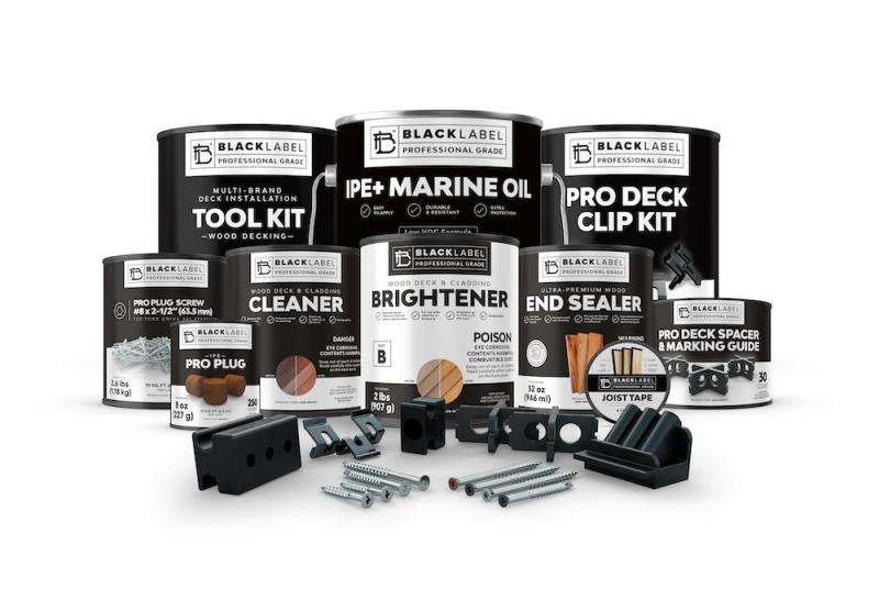 BLACK LABEL INTRODUCES NEW ACCESSORIES, FASTENERS AND MAINTENANCE PRODUCTS FOR TROPICAL HARDWOOD DECKS AND CLADDING